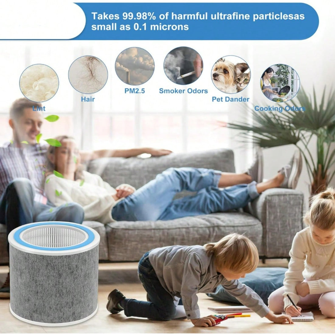 1pack HP100 HP102 HP152 True HEPA Replacement Filter Compatible with Shark Air Purifier HP100,HP102,HP130,HP132 and HC450, HC451, HC452, HC455,Compare Part #HE1FKPET, HE1FKBAS Filter - cleaningmarkets