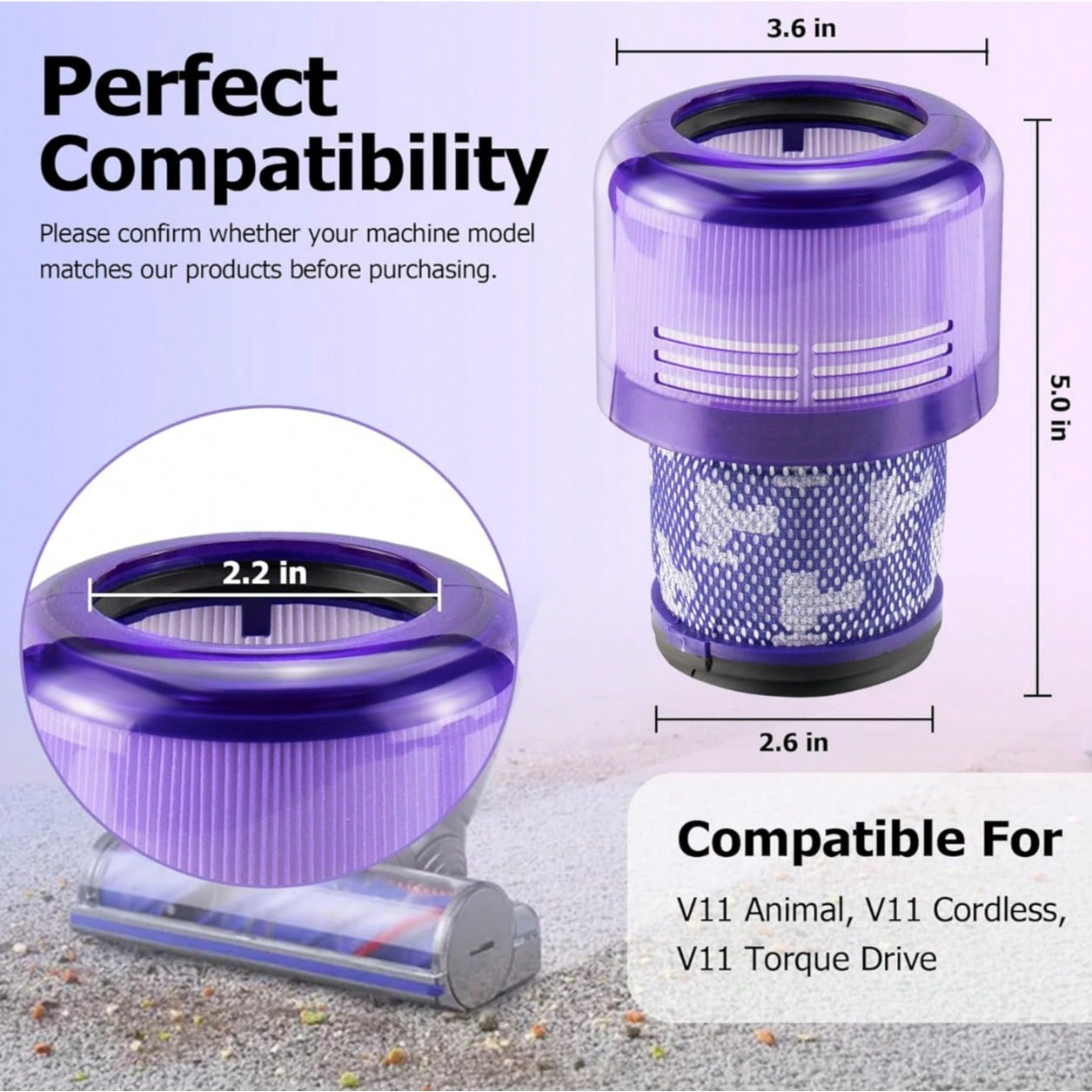 HEPA Filter Accessories for Dyson V11 Animal V15 Detect - View 3