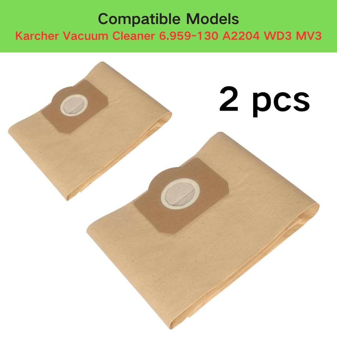 2/5/10 Filter Paper Bags/Non-woven Bags for Karcher Vacuum Cleaners WD3/6.959-1302204/A2656/MV1/WD3200S/E4001/WD3300 - cleaningmarkets