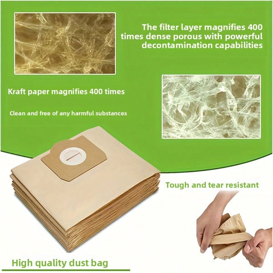 2/5/10 Filter Paper Bags/Non-woven Bags for Karcher Vacuum Cleaners WD3/6.959-1302204/A2656/MV1/WD3200S/E4001/WD3300 - cleaningmarkets