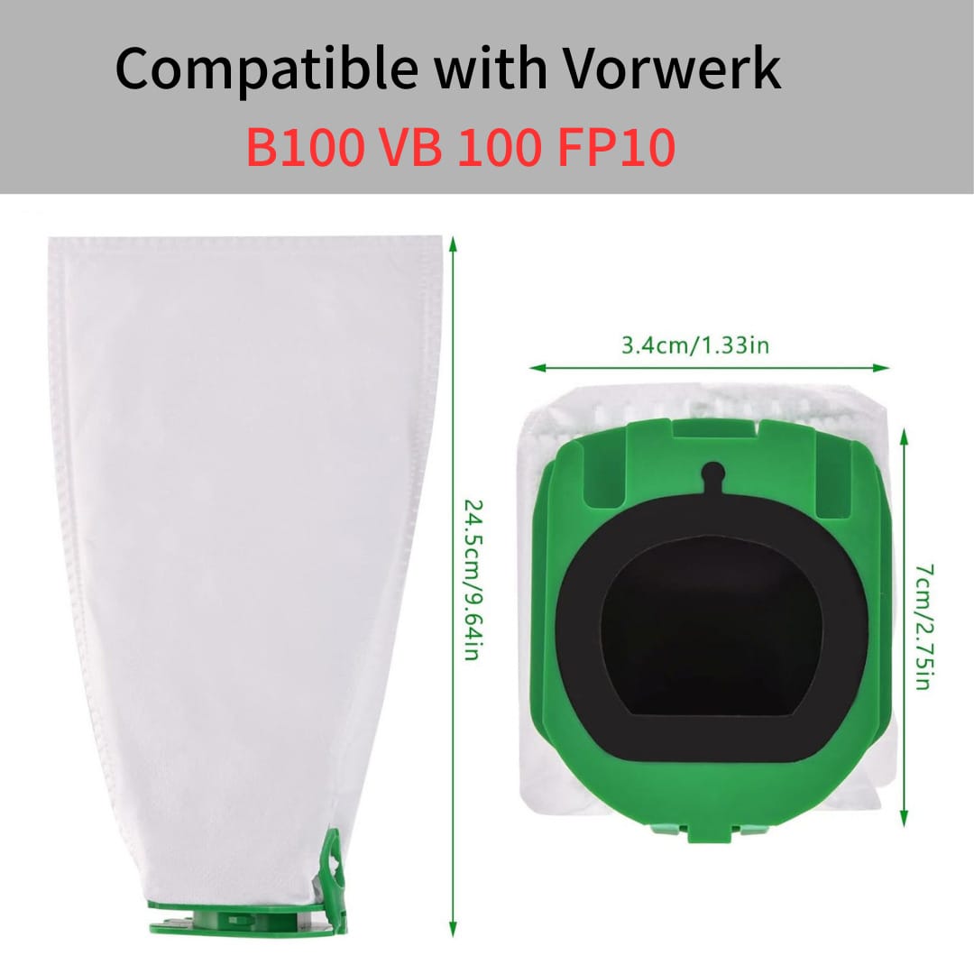 5-piece set for Vorwerk Kobold VB100 VB 100 FP10 vacuum cleaner: dust bags and garbage bags - cleaningmarkets