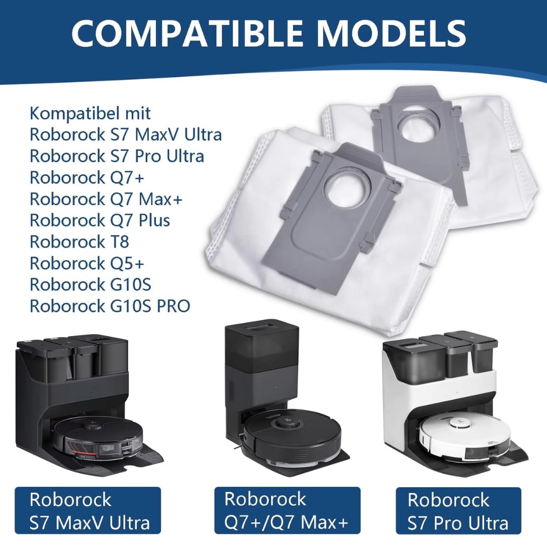 or 10/Pack Dust Collection Bags for Roborock S8+, S8 Pro - View 4