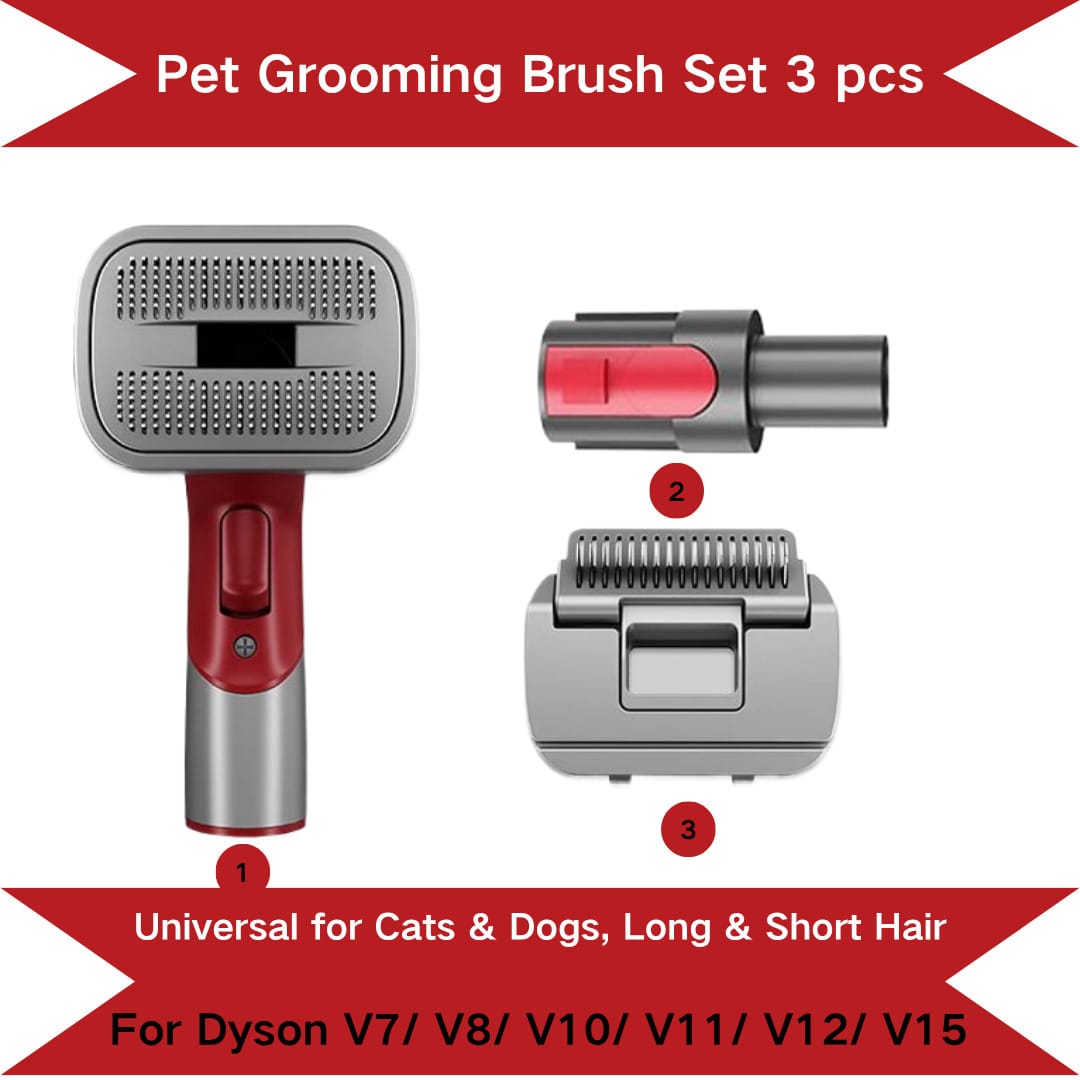 Cat & Dog Hair Cleaning Brush Attachment Set - For Long & Short Hair, Compatible with V7/V8/V10/V11/V15 - cleaningmarkets