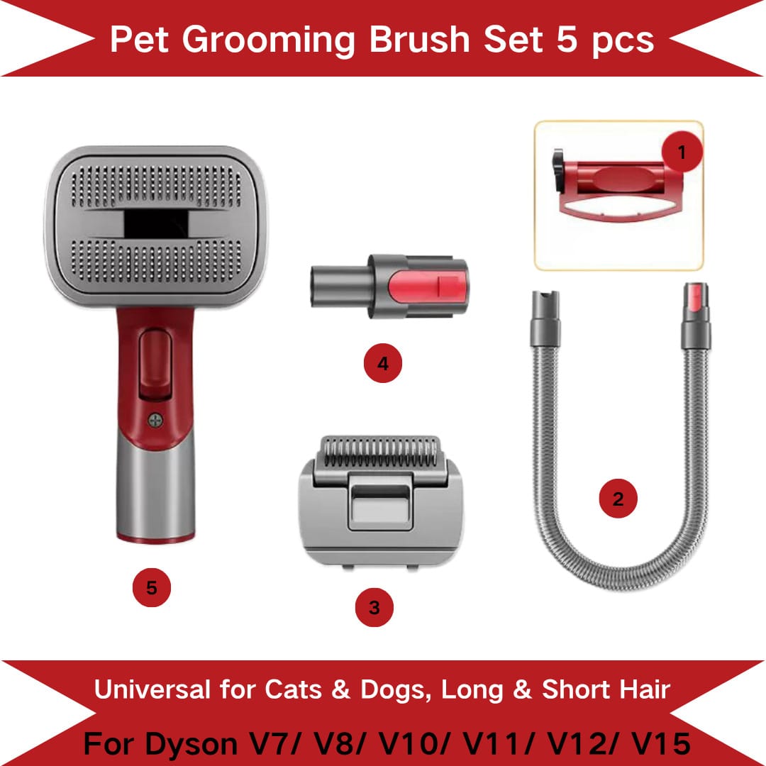 Cat & Dog Hair Cleaning Brush Attachment Set - For Long & Short Hair, Compatible with V7/V8/V10/V11/V15 - cleaningmarkets