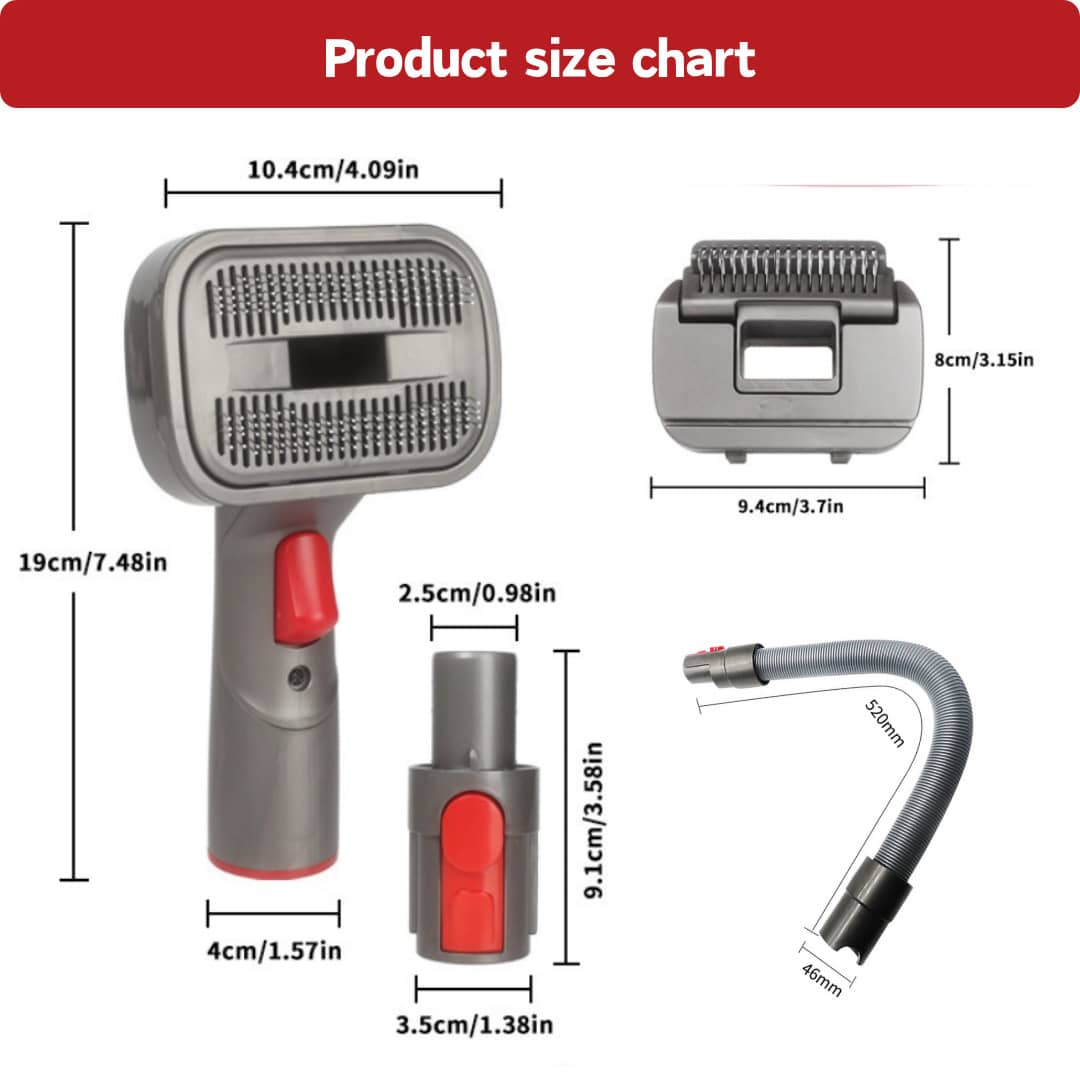 Cat & Dog Hair Cleaning Brush Attachment Set - For Long & Short Hair, Compatible with V7/V8/V10/V11/V15 - cleaningmarkets