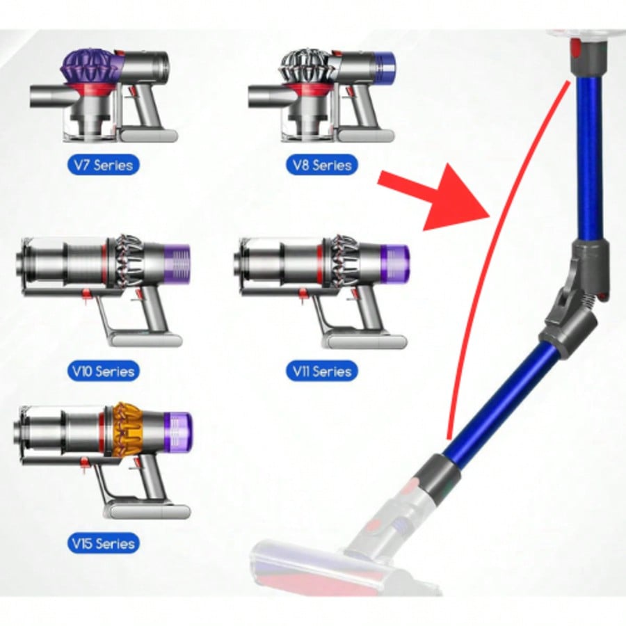 Adjustable Extension Wand for Dyson V7/V8/V10/V11/V15 Vacuum Cleaners - Foldable Design for Easy Storage - cleaningmarkets