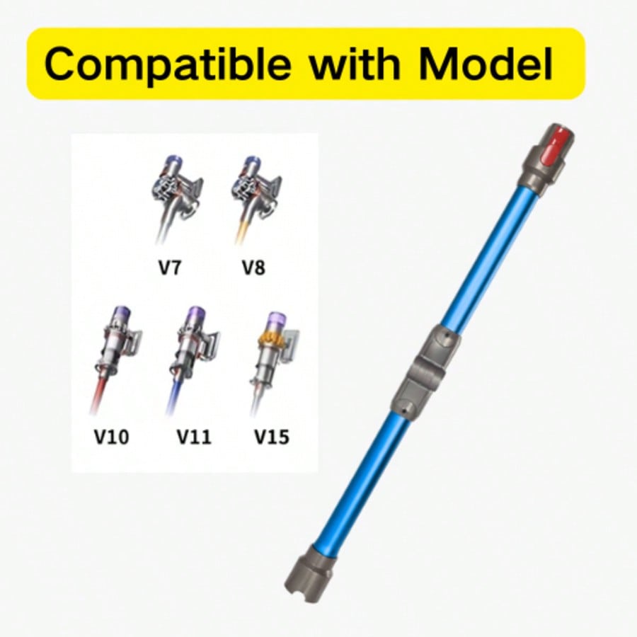Adjustable Extension Wand for Dyson V7/V8/V10/V11/V15 Vacuum Cleaners - Foldable Design for Easy Storage - cleaningmarkets