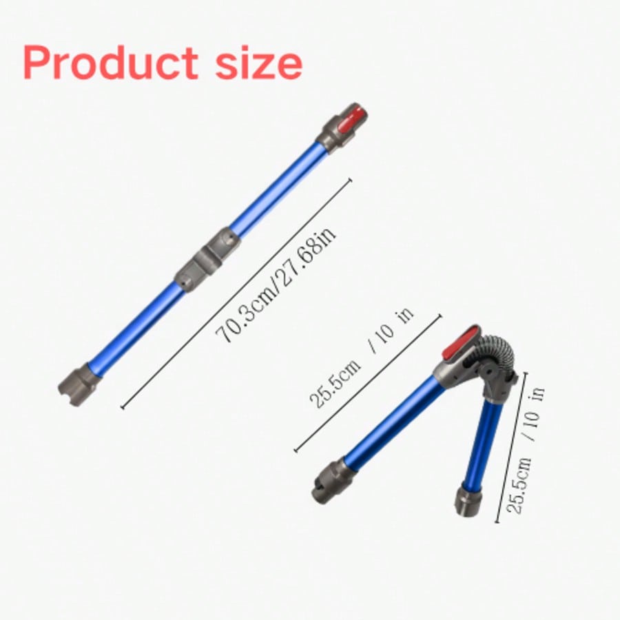 Adjustable Extension Wand for Dyson V7/V8/V10/V11/V15 Vacuum Cleaners - Foldable Design for Easy Storage - cleaningmarkets