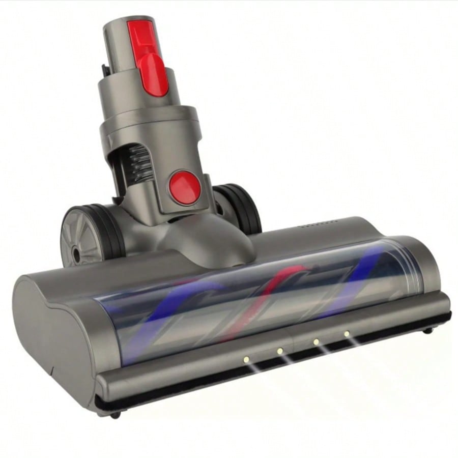 Direct-drive electric brush head for V7, V8, V10, V11, and V15 vacuum cleaners, with 4 front LED lights, suitable for hard floors and low-pile carpets. - cleaningmarkets