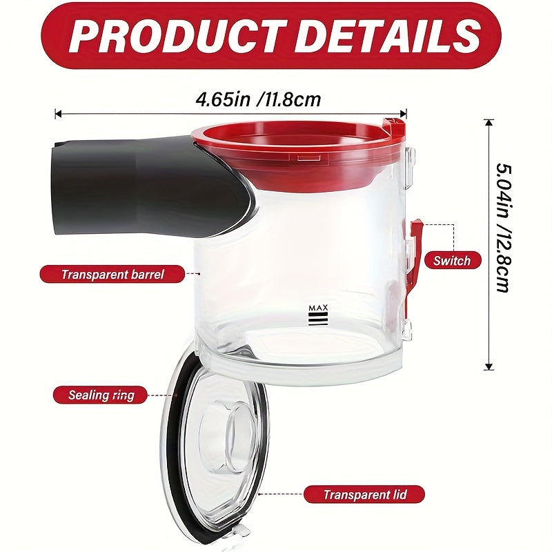 Dyson V7/V8/SV10/SV11 Vacuum Cleaner Dust Bin & Cup, Dust - View 4