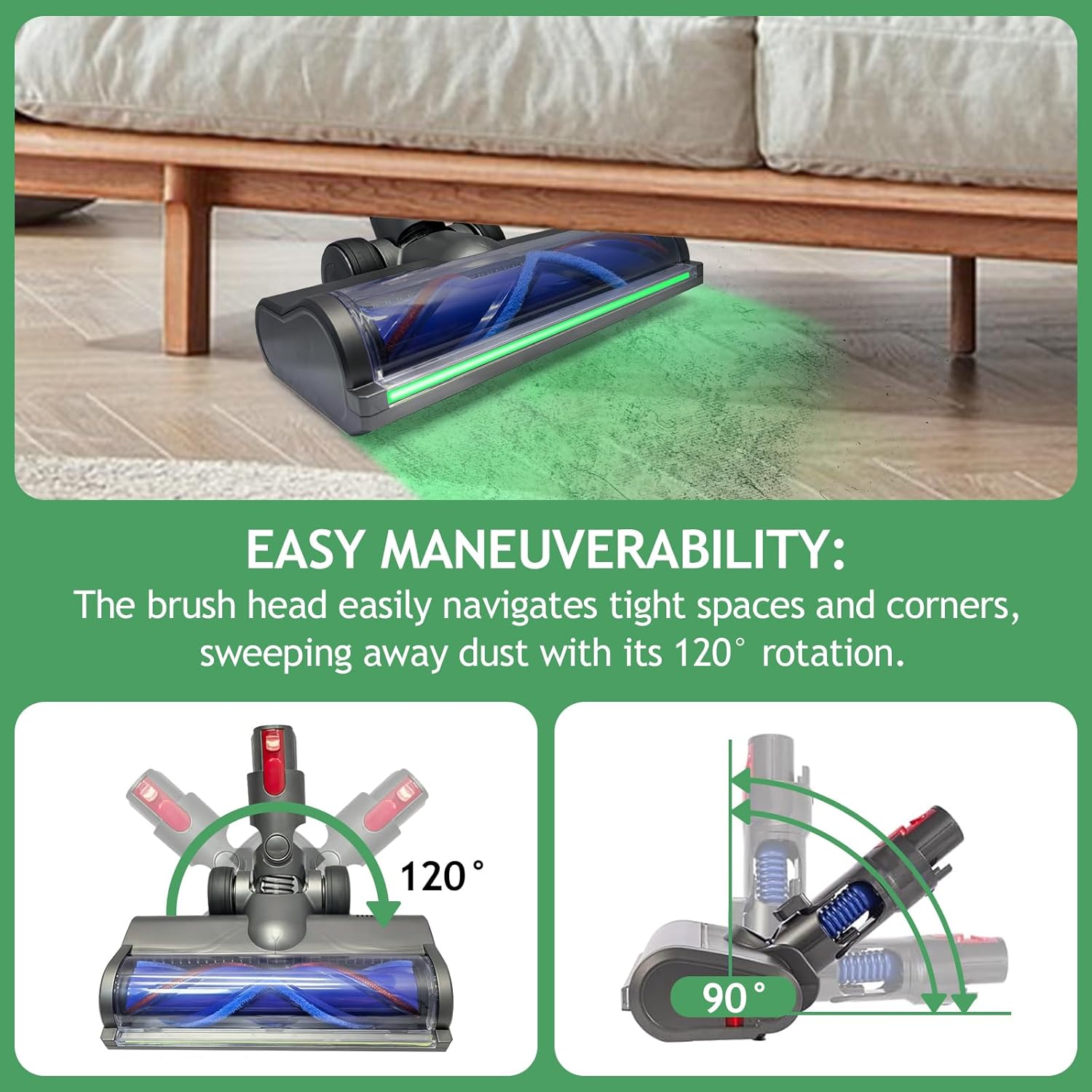 Dyson Hardwood Floor Vacuum Head - LED Green Light - View 5