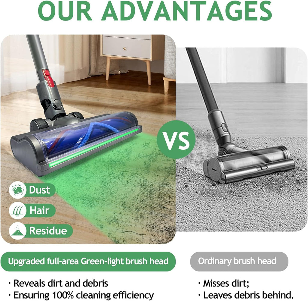 Dyson Hardwood Floor Vacuum Head - LED Green Light - View 6