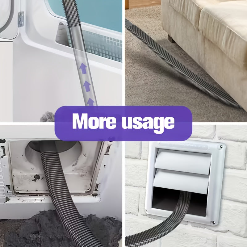 1 Dryer Vent Cleaner & Lint Remover Vacuum Attachment - Compatible with V15/V12/V11/V10/V8/V7 Vacuum Cleaners, Dryer Vent Lint Removal System, Commercial Lint Vacuum Hose Attachment - cleaningmarkets